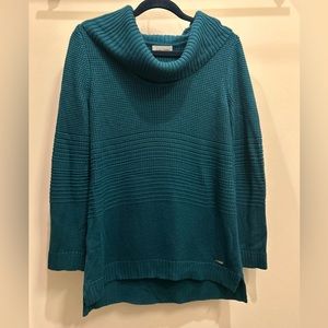 Calvin Klein Peacock Blue Cowl Neck Sweater
